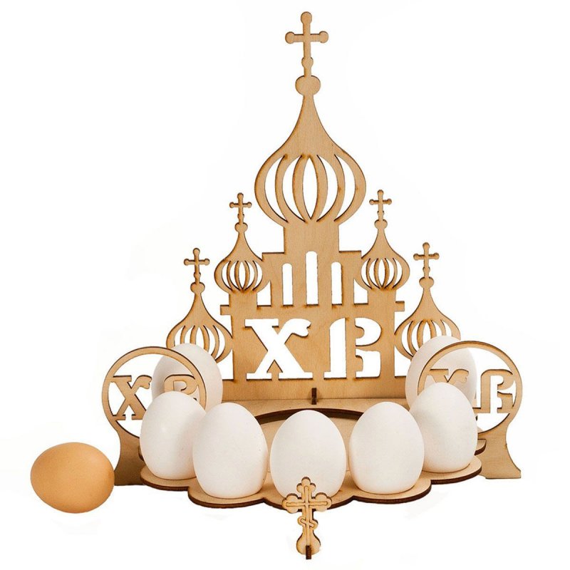 Подставка для яиц Церковь из фанеры