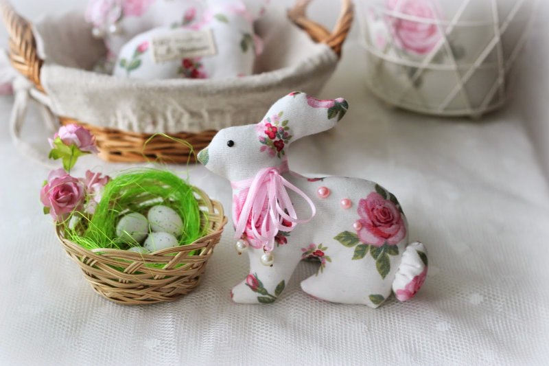 Пасхальный декор из ткани Пасхальный заяц