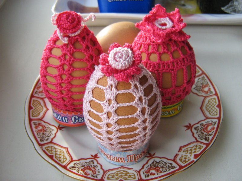 Вязание крючком пасхальное яйцо