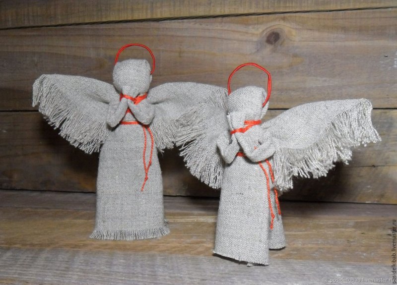 Елочные игрушки из фетра ангел