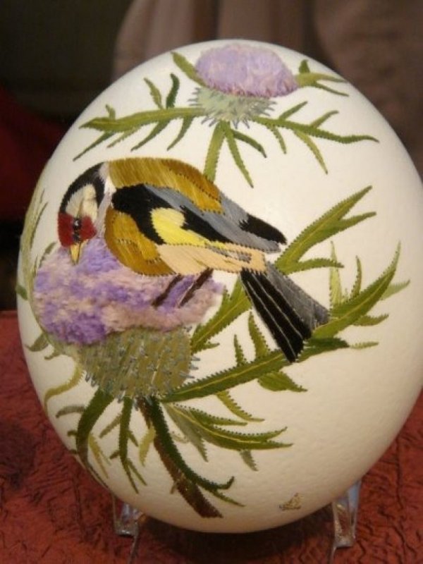 Элизабет Кляйн вышивка на яйцах