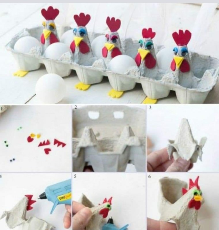 Изделия из упаковки для яиц