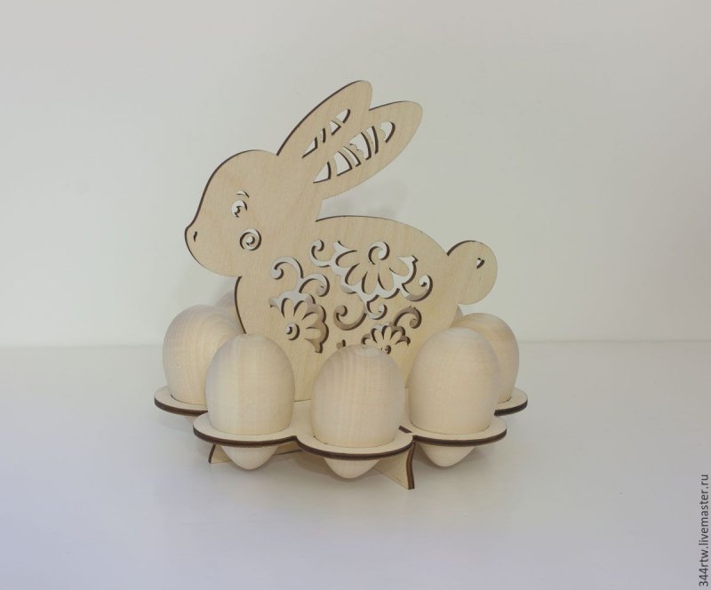 Подставка для яиц деревянный заяц