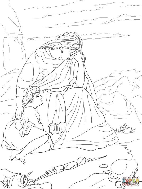 Раскраска Авраам и Сарра