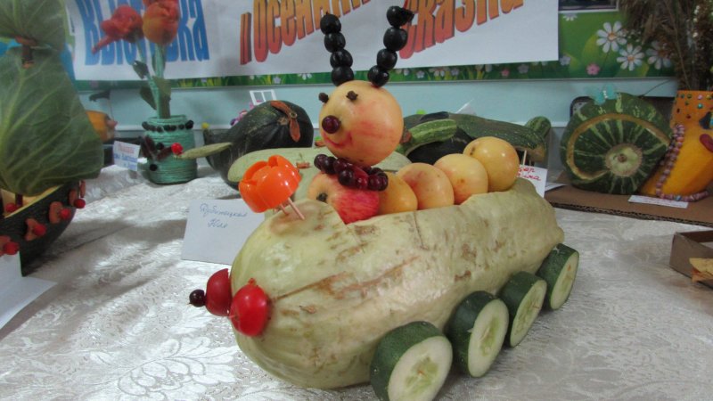 Машинка из овощей в детский сад