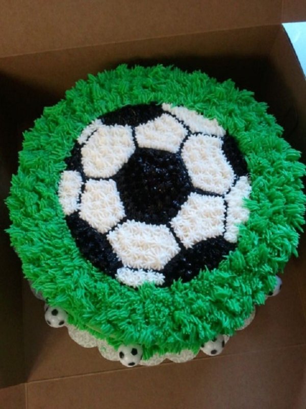 Тортик в виде футбольного мяча