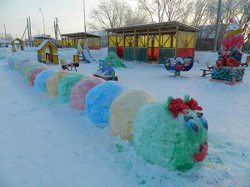 Ледяные постройки в детском саду