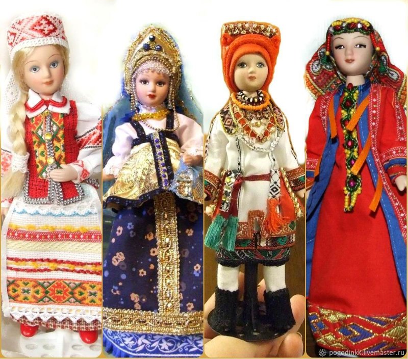 Народы России куклы из бумаги
