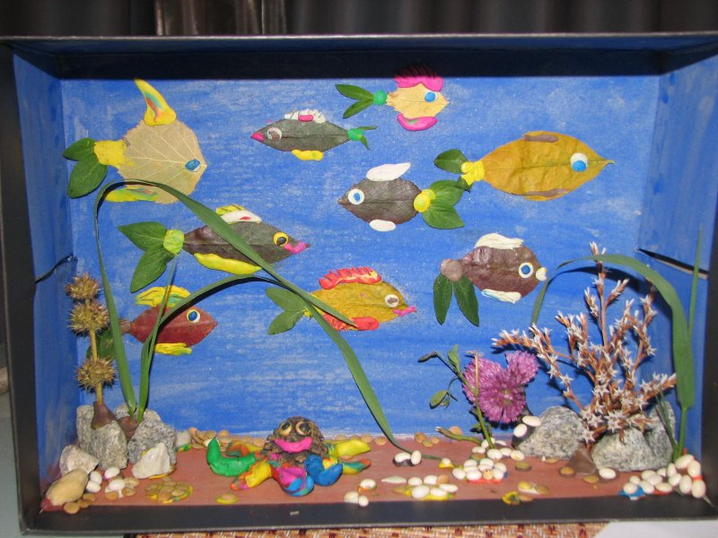 Панно аквариум с рыбками