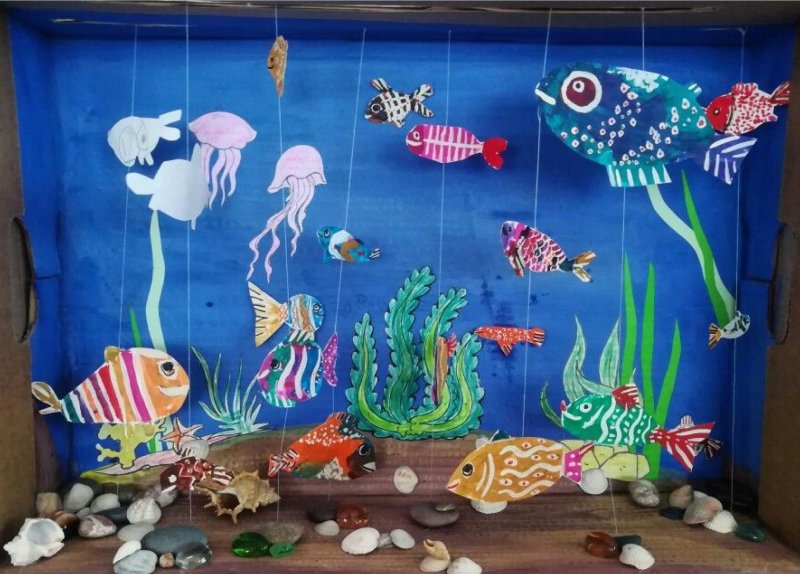 Идеи поделок с детьми аквариум