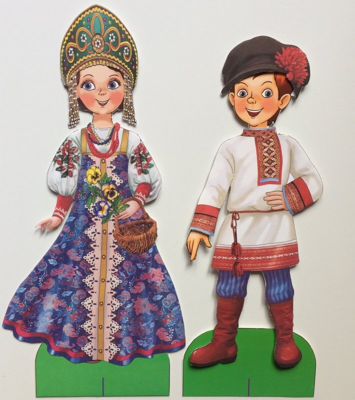 Бумажные куклы в национальных костюмах