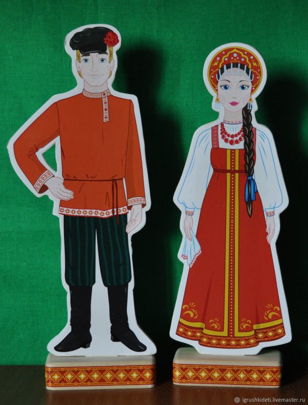 Кукла русская красавица из бумаги