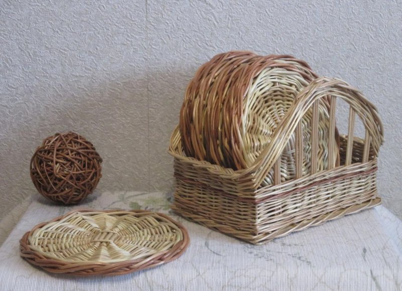 Хлебница плетеная из лозы