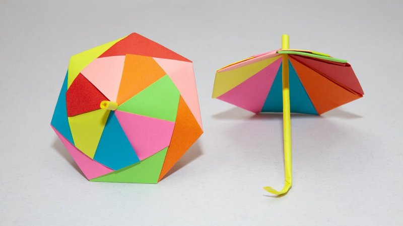 Зонтик с бумаги своими руками