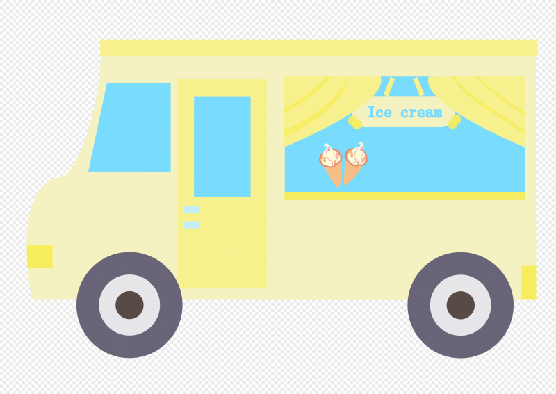 Аппликация фургон с мороженым