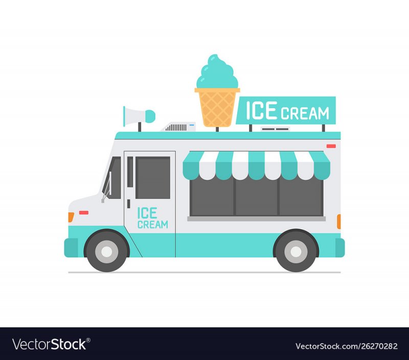 Нарисовать грузовик мороженое