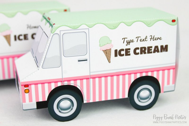 Фургончик для мороженого из картона
