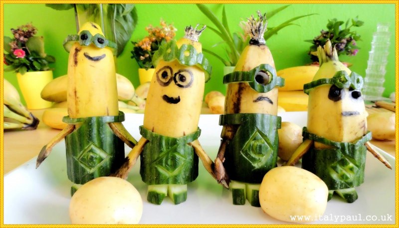 Фигурки из овощей и фруктов для детей