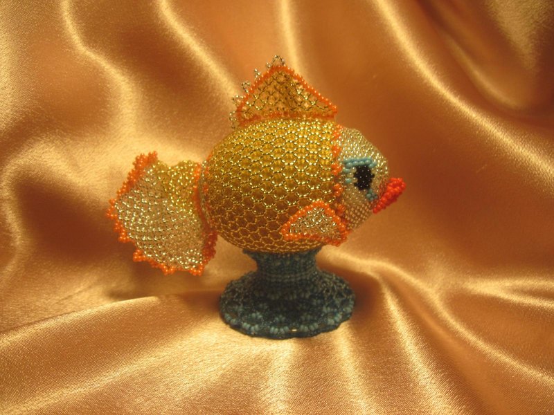 Золотая рыбка поделка объемная