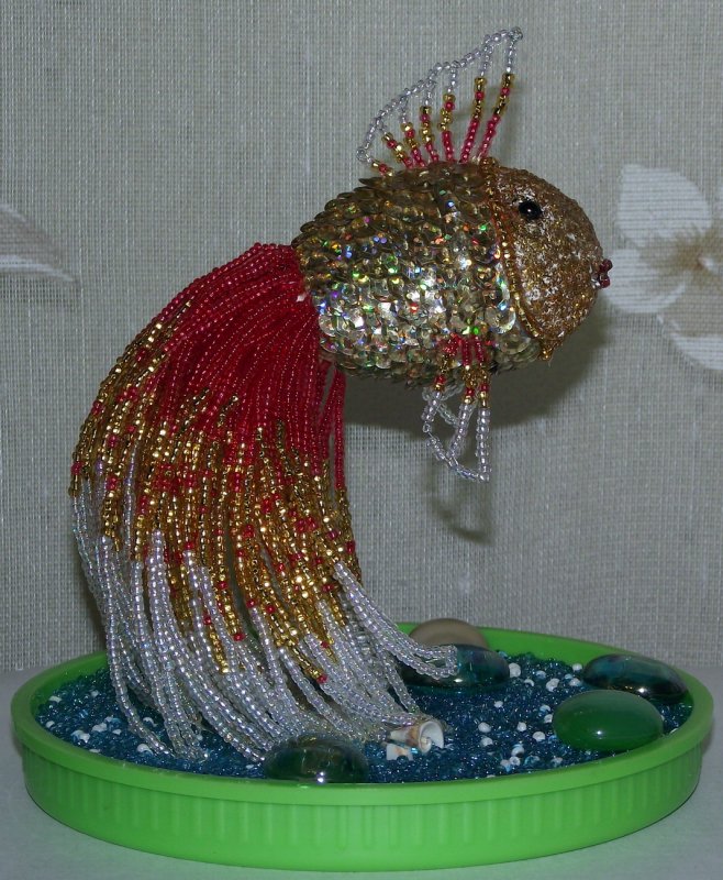 Золотая рыбка техника пластилинография