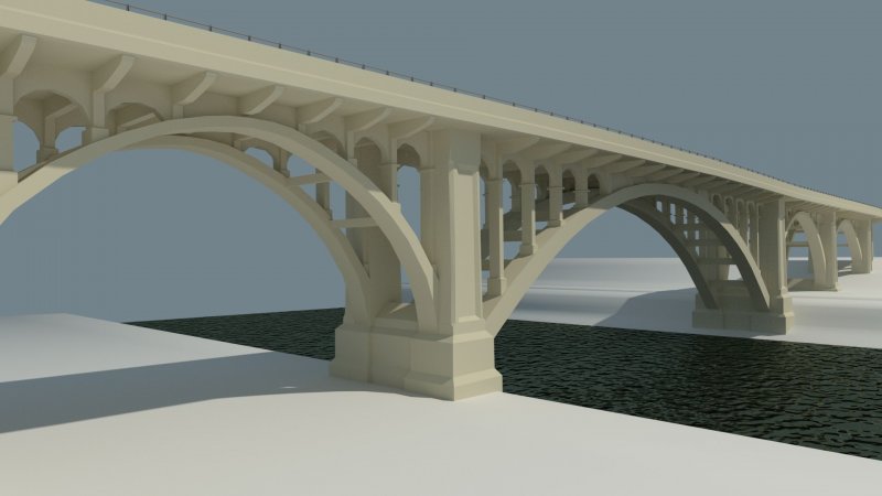 Мост Белелюбского 3д модель