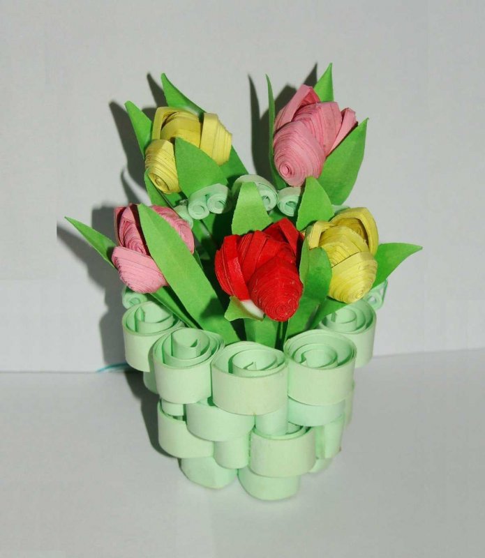 Букет тюльпанов оригами