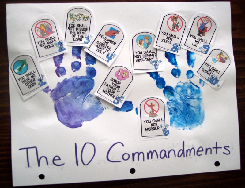 Поделка 10 заповедей для детей