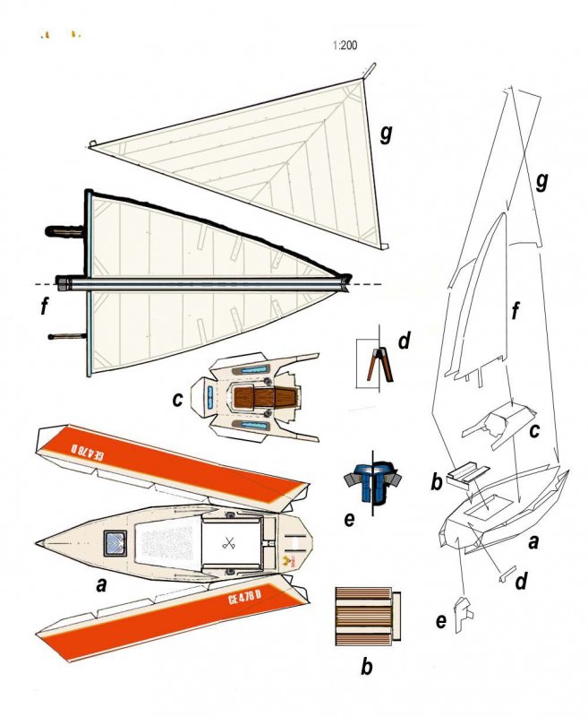 Модели парусных яхт из бумаги