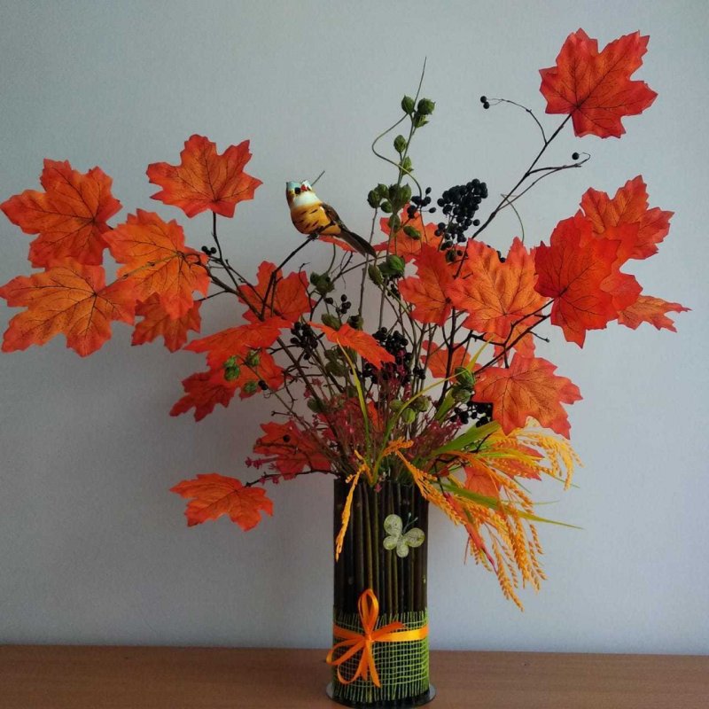 Осенняя ваза поделка