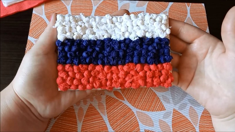 Флаг России аппликация фото детей