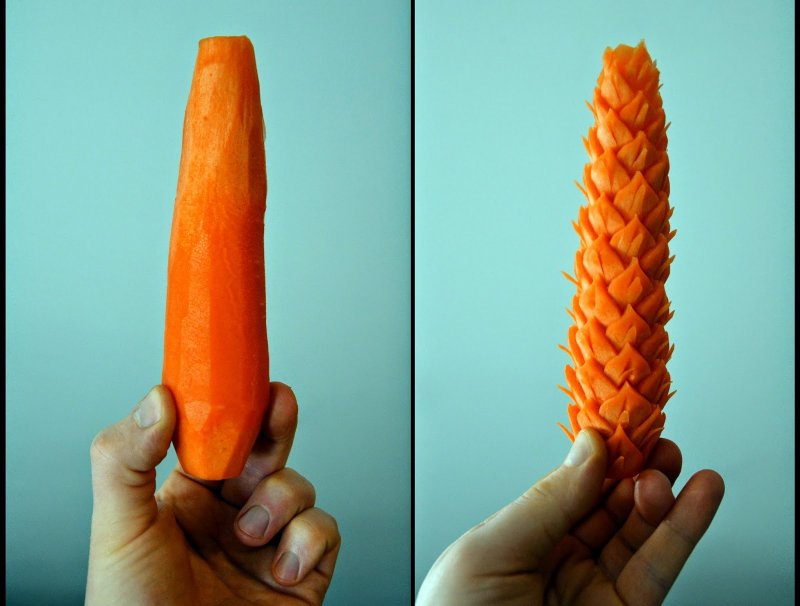 Фигуры из морковки