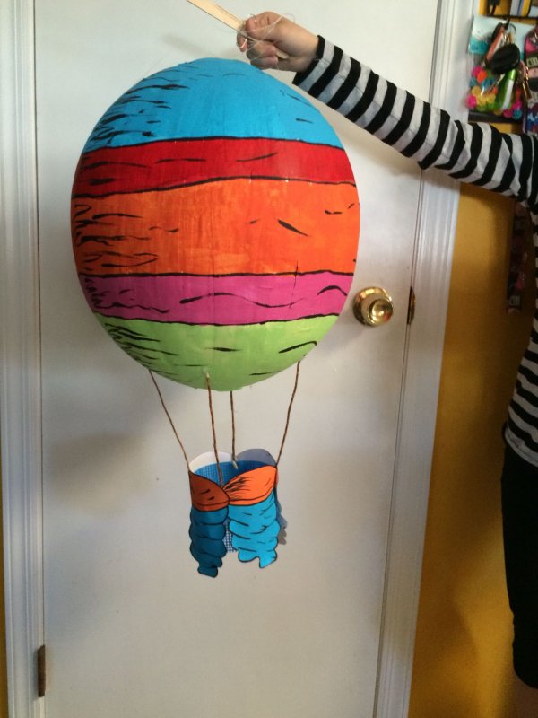 Воздушный шар из салфеток