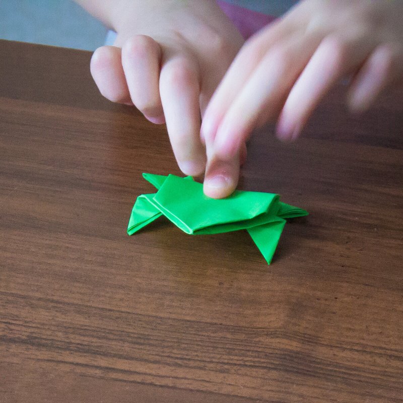 Древесная лягушка оригами сатоши Камия