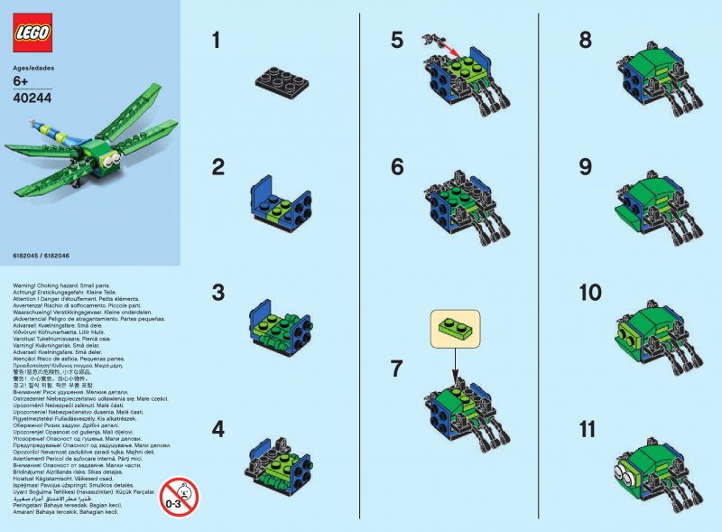 Лего полибэг инструкция Стрекоза 40244