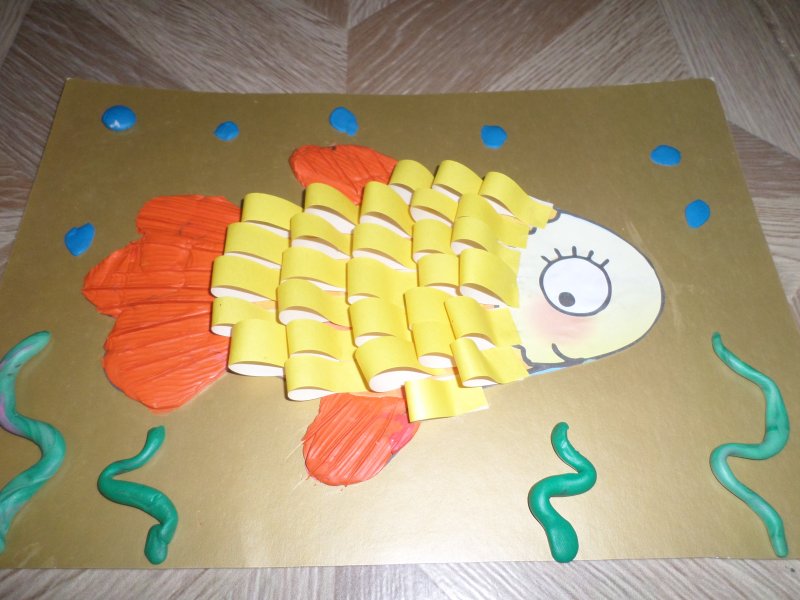Золотая рыбка из соленого теста