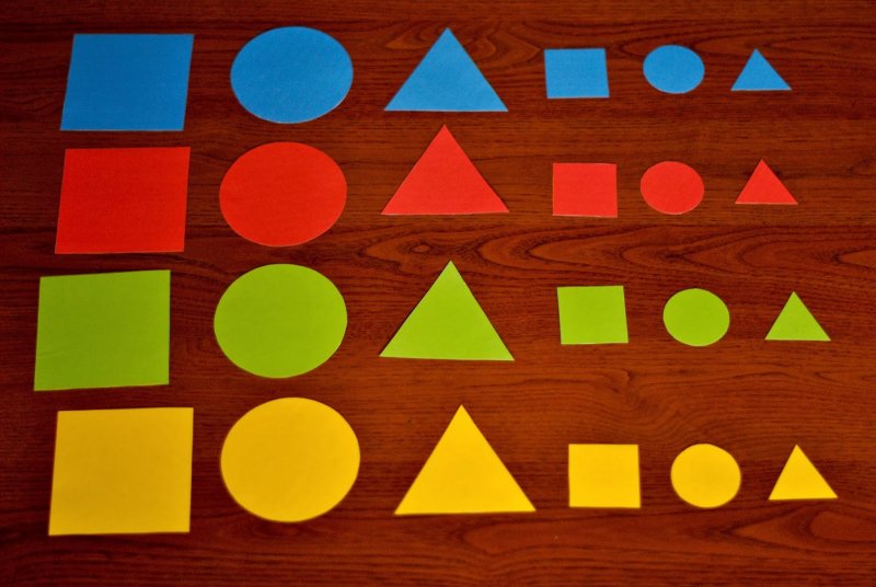 Плоскостные геометрические фигуры для детей