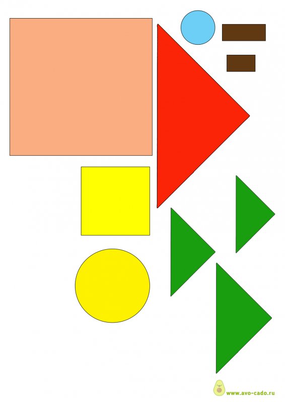 Поделка из геометрических фигур подготовительная группа