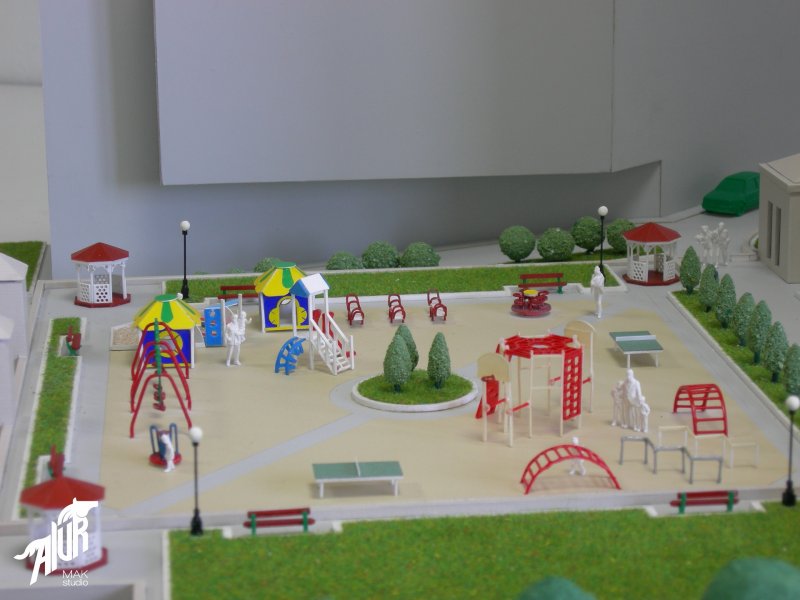 Макет площадки детского сада