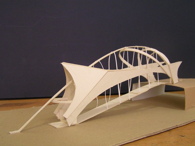 Макет моста из картона
