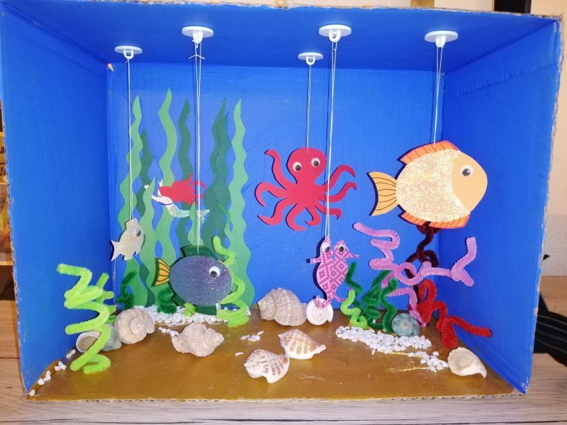 Проект аквариум 2 класс с помощью коробки
