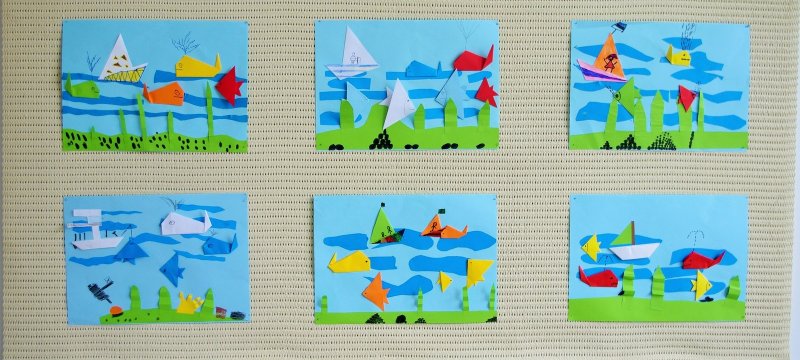 Оригами из бумаги кораблик схема поэтапно для детей