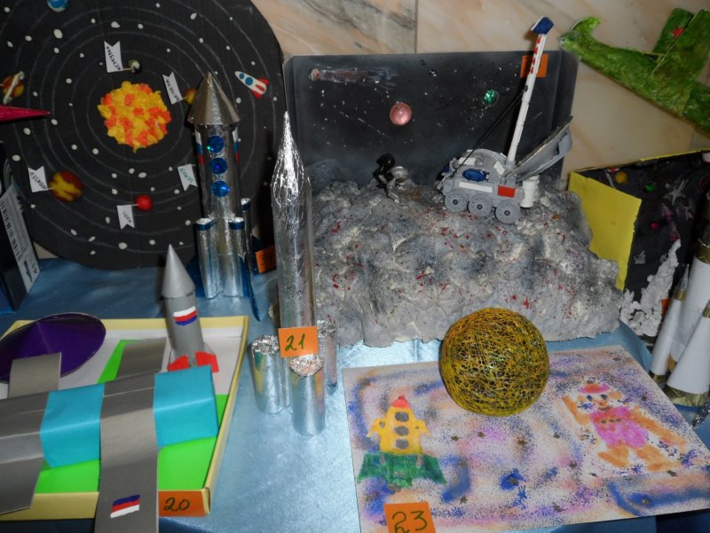 Детская поделка ко Дню космонавтики
