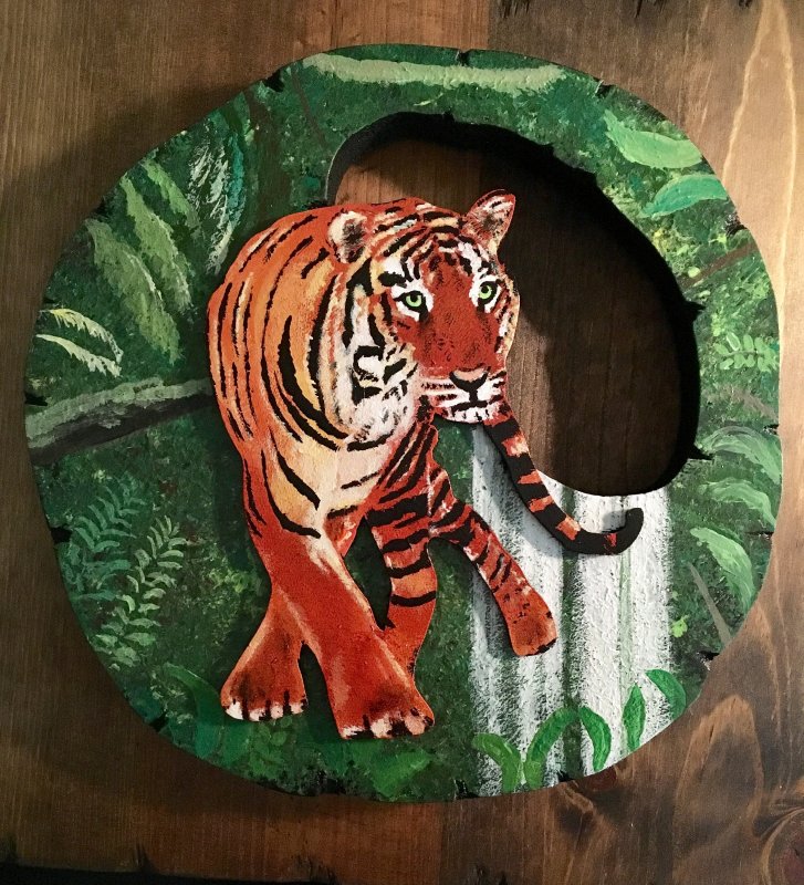 Стринг арт тигр круглая