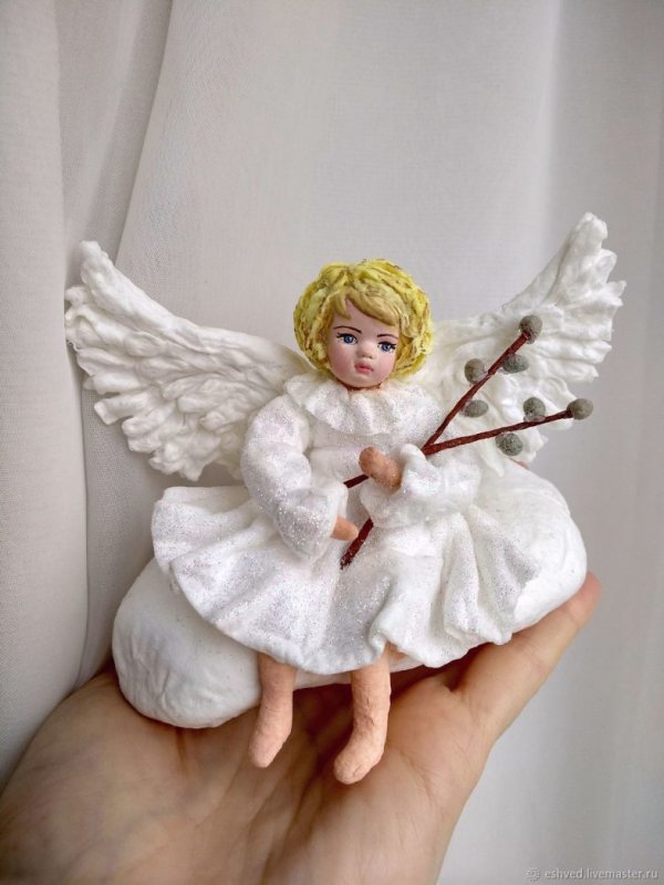 Тряпичная кукла Рождественский ангел