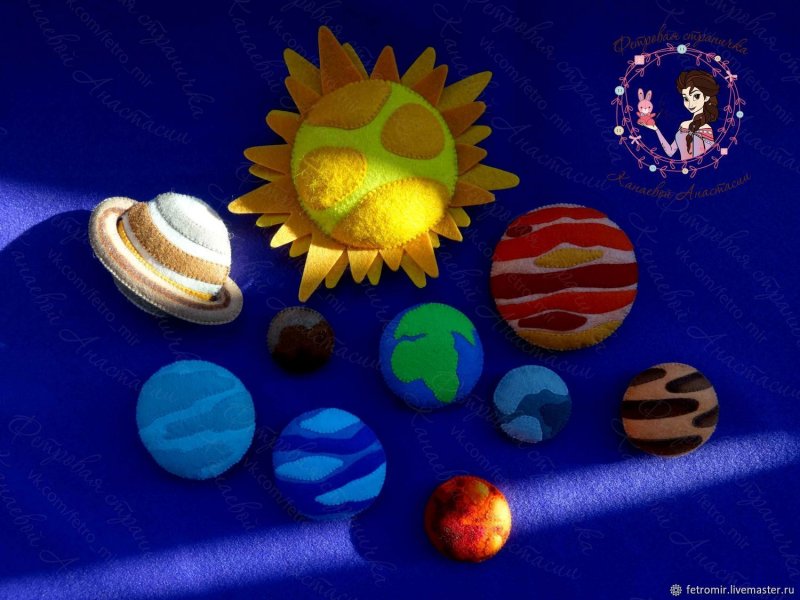 Планеты солнечной системы из фетра