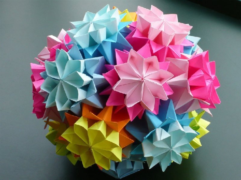 Оригами кусудама звезда