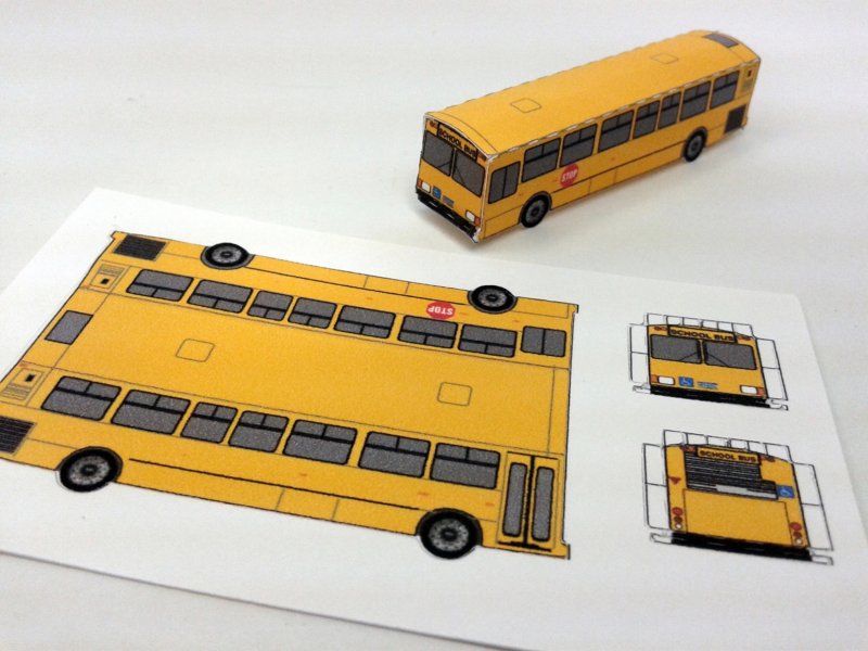 Бумажный макет автобуса