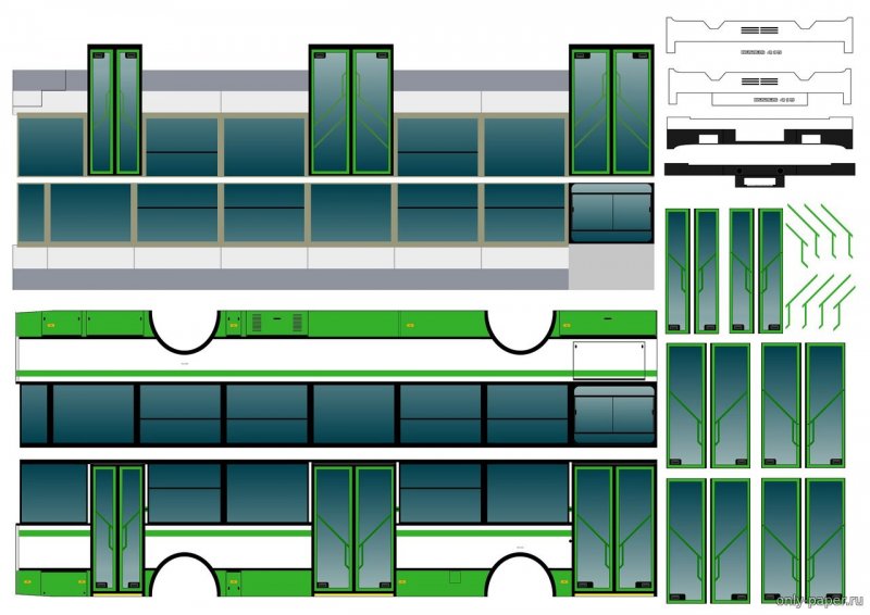 Бумажная модель трамвая