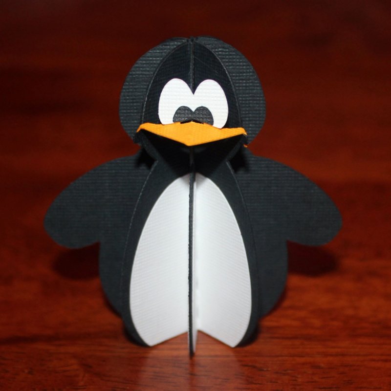 Пингвин из полосок бумаги