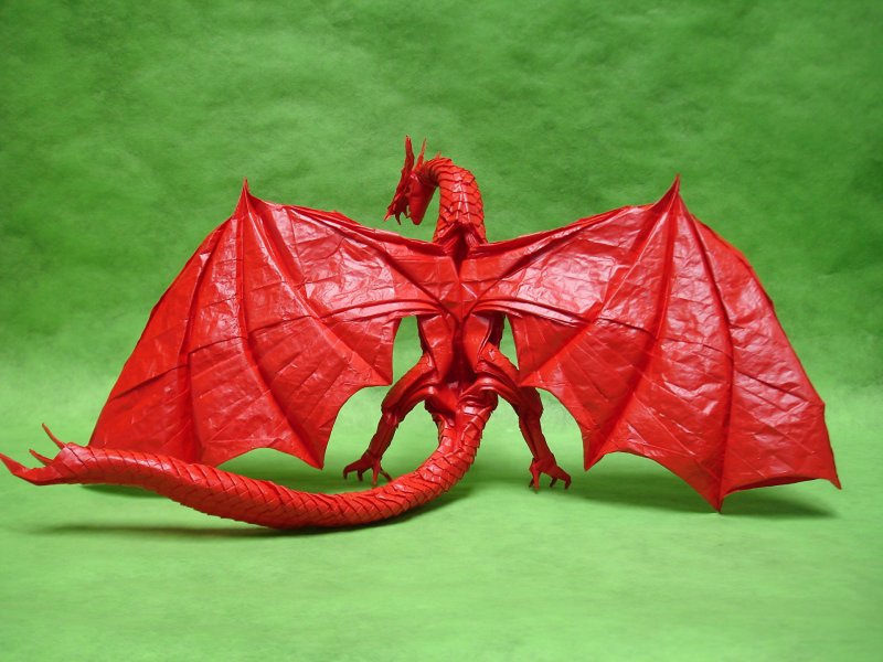 Дракон в технике оригами